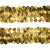 Тесьма с пайетками D16, шир. 30 мм/уп. 25+/-1 м, цвет золото - купить в Сургуте. Цена: 1 087.39 руб.