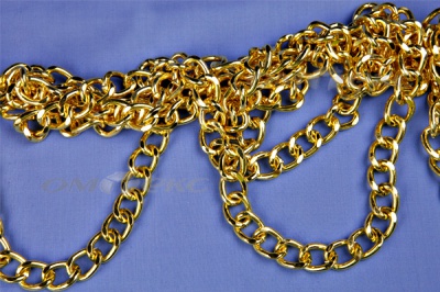 Цепь металл декоративная №11 (17*13) золото (10+/-1 м)  - купить в Сургуте. Цена: 1 341.87 руб.