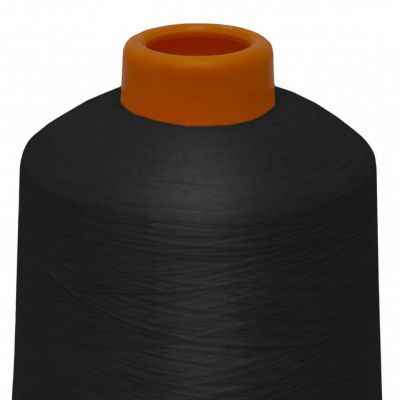 Нитки текстурированные некручёные, намот. 15 000 м, цвет чёрный - купить в Сургуте. Цена: 204.10 руб.