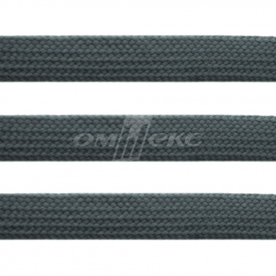 Шнур плетеный (плоский) d-12 мм, (уп.90+/-1м), 100% полиэстер, цв.272 - серый - купить в Сургуте. Цена: 8.62 руб.