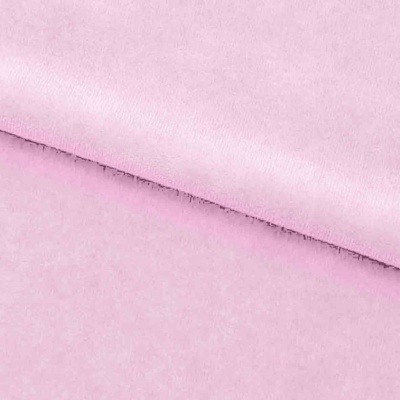 Велюр JS LIGHT 1, 220 гр/м2, шир.150 см, (3,3 м/кг), цвет бл.розовый - купить в Сургуте. Цена 1 055.34 руб.