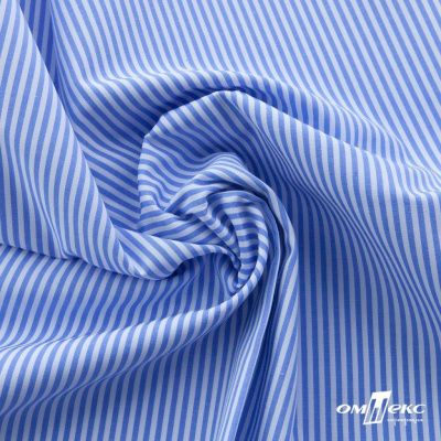 Ткань сорочечная Полоска Кенди, 115 г/м2, 58% пэ,42% хл, шир.150 см, цв.2-голубой, (арт.110) - купить в Сургуте. Цена 306.69 руб.
