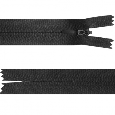Молния потайная Т3, 18 см, полиэстер, цвет чёрный - купить в Сургуте. Цена: 4.85 руб.