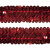 Тесьма с пайетками 3, шир. 30 мм/уп. 25+/-1 м, цвет красный - купить в Сургуте. Цена: 1 087.39 руб.