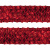 Тесьма с пайетками 3, шир. 35 мм/уп. 25+/-1 м, цвет красный - купить в Сургуте. Цена: 1 308.30 руб.