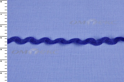 Тесьма плетеная "Вьюнчик"/синий - купить в Сургуте. Цена: 40.72 руб.