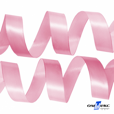 050-нежно-розовый Лента атласная упаковочная (В) 85+/-5гр/м2, шир.25 мм (1/2), 25+/-1 м - купить в Сургуте. Цена: 53.96 руб.