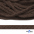 Шнур плетеный d-6 мм, 70% хлопок 30% полиэстер, уп.90+/-1 м, цв.1073-т.коричневый - купить в Сургуте. Цена: 594 руб.