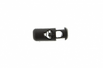8108 Фиксатор пластиковый "Бочонок", 20х8 мм, цвет чёрный - купить в Сургуте. Цена: 1.31 руб.