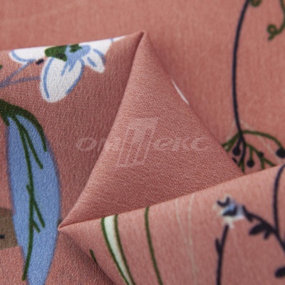 Плательная ткань "Фламенко" 2.1, 80 гр/м2, шир.150 см, принт растительный - купить в Сургуте. Цена 311.05 руб.