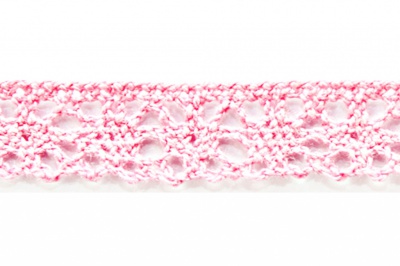 Тесьма кружевная 0621-1607, шир. 15 мм/уп. 20+/-1 м, цвет 096-розовый - купить в Сургуте. Цена: 302.42 руб.