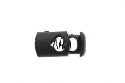 8021 Фиксатор пластиковый "Цилиндр", 20х10 мм, цвет чёрный - купить в Сургуте. Цена: 1.29 руб.