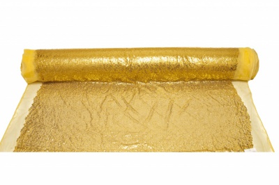 Сетка с пайетками №6, 188 гр/м2, шир.130см, цвет золото - купить в Сургуте. Цена 371.02 руб.