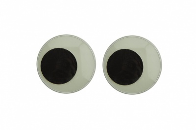 Глазки для игрушек, круглые, с бегающими зрачками, 40 мм/упак.20+/-2 шт, цв. -черно-белые - купить в Сургуте. Цена: 158.73 руб.