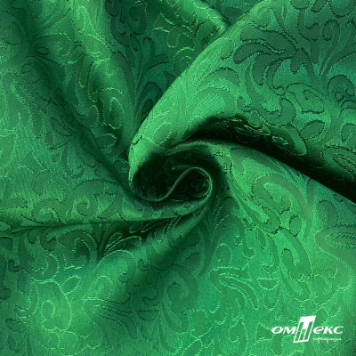 Ткань жаккард королевский, 100% полиэстр 180 г/м 2, шир.150 см, цв-зеленый - купить в Сургуте. Цена 293.39 руб.
