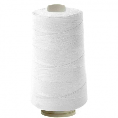 Швейные нитки (армированные) 28S/2, нам. 2 500 м, цвет белый - купить в Сургуте. Цена: 148.95 руб.