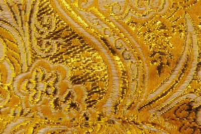 Ткань костюмная жаккард №12, 140 гр/м2, шир.150см, цвет жёлтый - купить в Сургуте. Цена 383.29 руб.