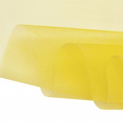 Фатин жесткий 16-68, 22 гр/м2, шир.180см, цвет жёлтый - купить в Сургуте. Цена 89.29 руб.