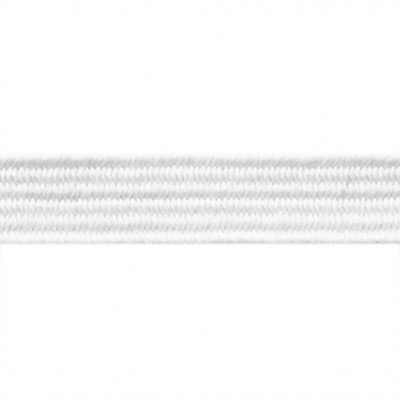 Резиновые нити с текстильным покрытием, шир. 6 мм (182 м/уп), цв.-белый - купить в Сургуте. Цена: 705.59 руб.