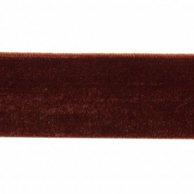 Лента бархатная нейлон, шир.25 мм, (упак. 45,7м), цв.120-шоколад - купить в Сургуте. Цена: 981.09 руб.