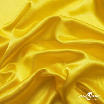 Поли креп-сатин 12-0643, 125 (+/-5) гр/м2, шир.150см, цвет жёлтый - купить в Сургуте. Цена 157.15 руб.