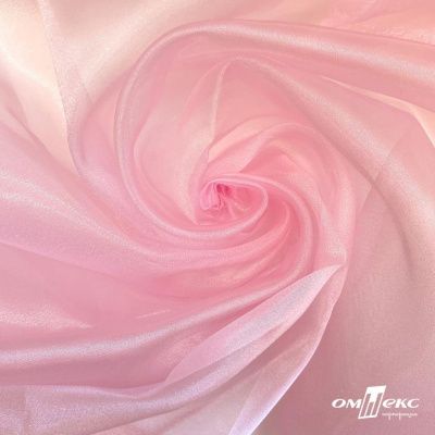 Ткань органза, 100% полиэстр, 28г/м2, шир. 150 см, цв. #47 розовая пудра - купить в Сургуте. Цена 86.24 руб.