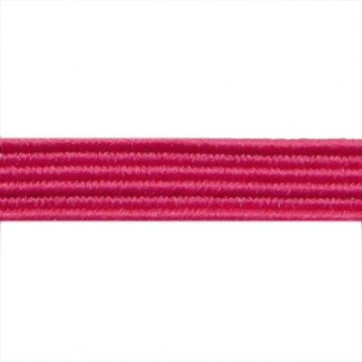 Резиновые нити с текстильным покрытием, шир. 6 мм ( упак.30 м/уп), цв.- 84-фуксия - купить в Сургуте. Цена: 155.22 руб.