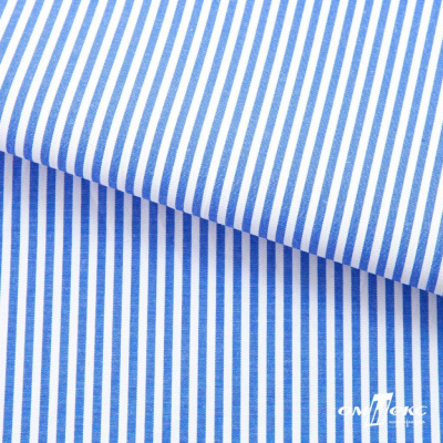 Ткань сорочечная Полоска Кенди, 115 г/м2, 58% пэ,42% хл, шир.150 см, цв.3-синий, (арт.110) - купить в Сургуте. Цена 306.69 руб.