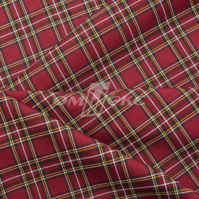 Ткань костюмная клетка 24379 2012, 230 гр/м2, шир.150см, цвет бордовый/бел/жел - купить в Сургуте. Цена 539.74 руб.