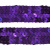 Тесьма с пайетками 12, шир. 20 мм/уп. 25+/-1 м, цвет фиолет - купить в Сургуте. Цена: 778.19 руб.