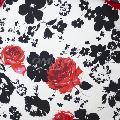 Плательная ткань "Фламенко" 22.1, 80 гр/м2, шир.150 см, принт растительный - купить в Сургуте. Цена 239.03 руб.