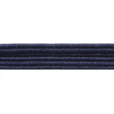 Резиновые нити с текстильным покрытием, шир. 6 мм ( упак.30 м/уп), цв.- 117-т.синий - купить в Сургуте. Цена: 152.05 руб.