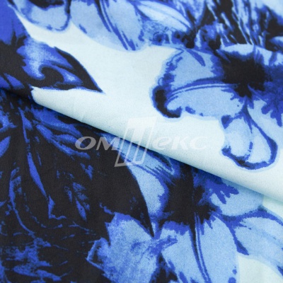 Плательная ткань "Фламенко" 19.1, 80 гр/м2, шир.150 см, принт растительный - купить в Сургуте. Цена 241.49 руб.