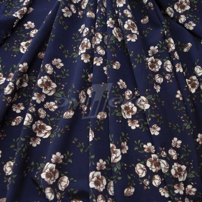 Плательная ткань "Фламенко" 3.2, 80 гр/м2, шир.150 см, принт растительный - купить в Сургуте. Цена 239.03 руб.