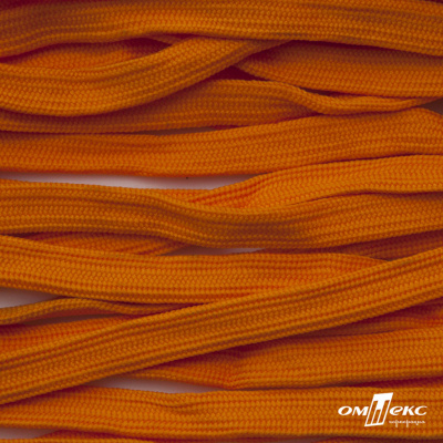 Шнур плетеный (плоский) d-12 мм, (уп.90+/-1м), 100% полиэстер, цв.267 - оранжевый - купить в Сургуте. Цена: 8.62 руб.