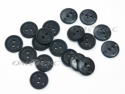 51820/18 мм (2 пр) черные пуговицы - купить в Сургуте. Цена: 0.82 руб.