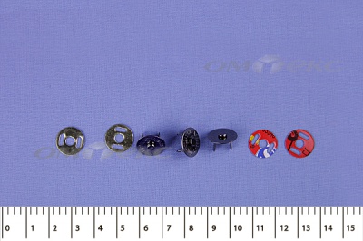Кнопки магнитные МКМ-02, диам. 18 мм, чёрный никель - купить в Сургуте. Цена: 14.49 руб.