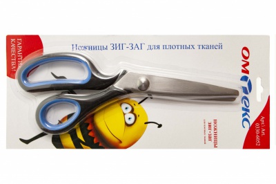 Ножницы арт.0330-6052 "ЗИГ-ЗАГ" 5 мм, для плотных тканей , 9"/ 229 мм - купить в Сургуте. Цена: 740.56 руб.