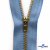 Молнии джинсовые металл т-4, 18 см латунь (YG), цв.-деним (231) - купить в Сургуте. Цена: 21.57 руб.