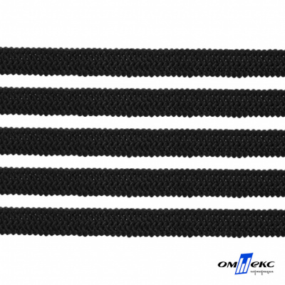 Лента эластичная вязанная (резинка) 4 мм (200+/-1 м) 400 гр/м2 черная бобина "ОМТЕКС" - купить в Сургуте. Цена: 1.78 руб.