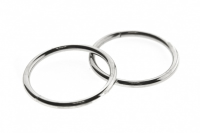 Кольцо металлическое №40 мм, цв.-никель - купить в Сургуте. Цена: 4.45 руб.