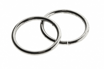 Кольцо металлическое d-15 мм, цв.-никель - купить в Сургуте. Цена: 2.45 руб.