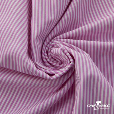 Ткань сорочечная Полоска Кенди, 115 г/м2, 58% пэ,42% хл, шир.150 см, цв.1-розовый, (арт.110) - купить в Сургуте. Цена 309.82 руб.