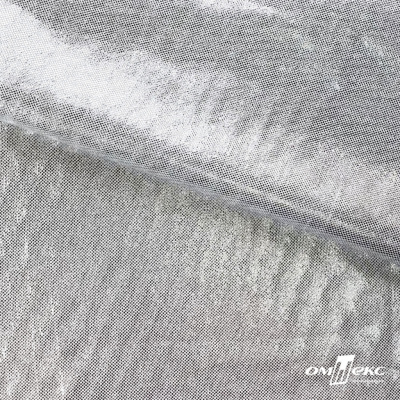 Трикотажное полотно голограмма, шир.140 см, #602 -белый/серебро - купить в Сургуте. Цена 385.88 руб.