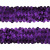 Тесьма с пайетками 12, шир. 30 мм/уп. 25+/-1 м, цвет фиолет - купить в Сургуте. Цена: 1 098.48 руб.