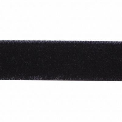 Лента бархатная нейлон, шир.12 мм, (упак. 45,7м), цв.03-черный - купить в Сургуте. Цена: 448.27 руб.