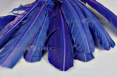Декоративный Пучок из перьев, перо 23см/синий - купить в Сургуте. Цена: 12.34 руб.